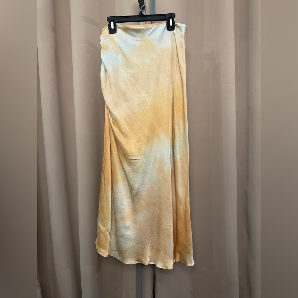 A.L.C. Orange and Cream Maxi Skirt - Picture 3 of 6
